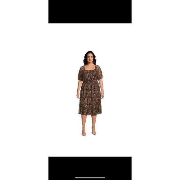 Sky Dresses & Skirts - Terra & Sky Women's Plus Size Smocked Mesh Dress Size 4X (28W-30W)